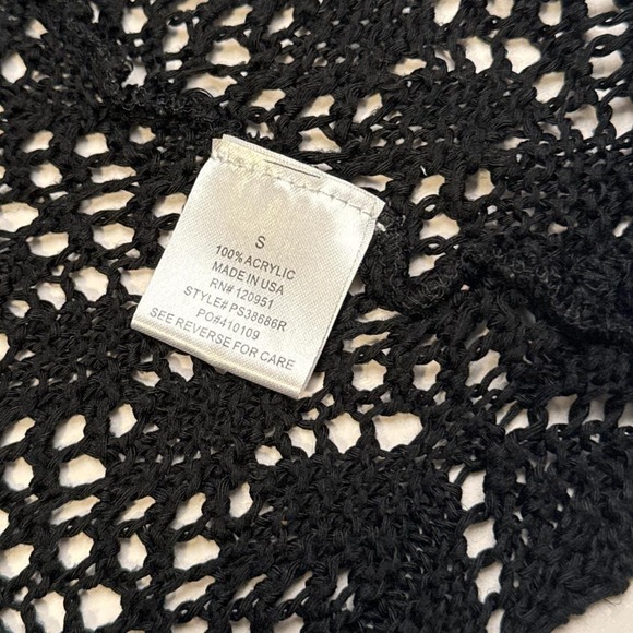 Vintage Pinque Black Knit Micro-Cardigan size S - Picture 7 of 7